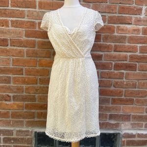 Milly Faux Wrap Lace Dress